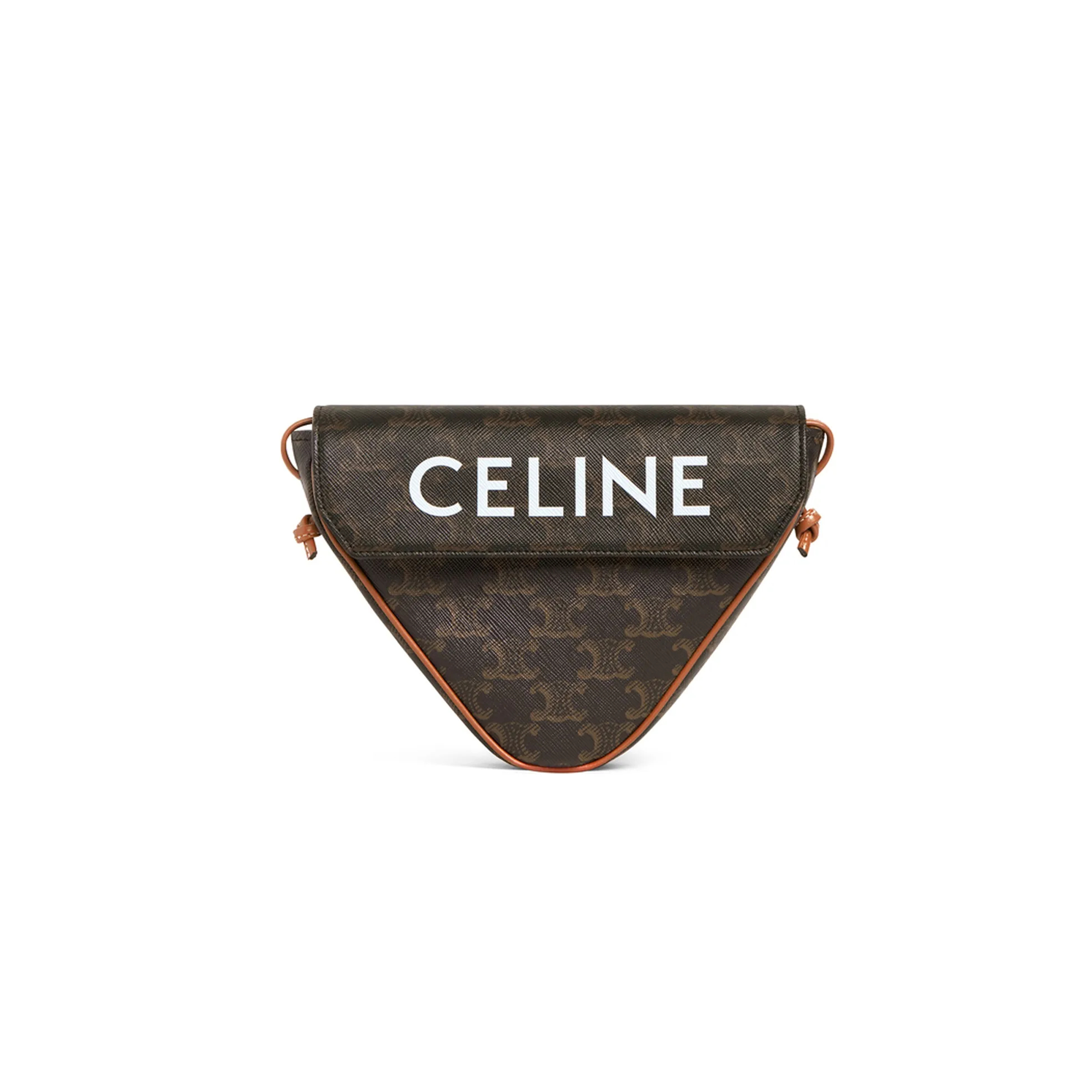 Ce**e crossbody bag in triomphe canvas and calfskin 195902bzk.04li (21*15*4cm)